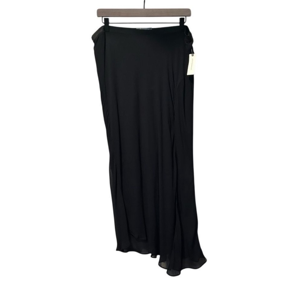 NWT Anthropologie Black Sheer Summer Maxi Skirt XL
